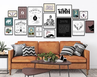 Practical Magic Witchy Decor Printable Wall Art Set of 20 Witchy Art Print Halloween Decor, Kitchen Witch Decor Halloween Wall Art Printable