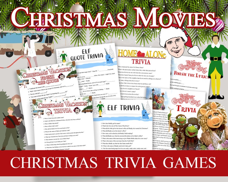 Christmas Movie Trivia Printable Christmas Games, Christmas Vacation ...