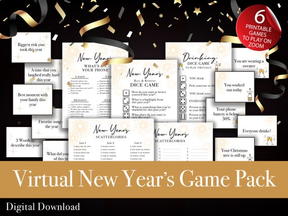 Virtual New Years Game Pack 6 Fun Winter Zoom Activities