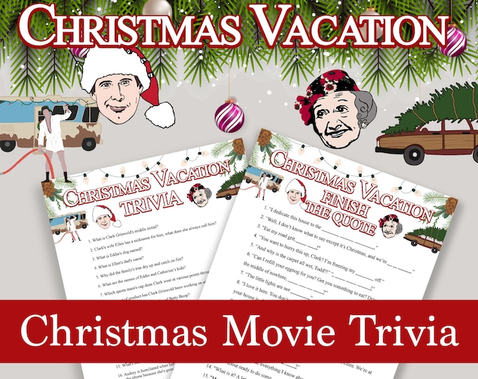 Christmas Vacation Trivia Griswold Christmas Trivia Printable Christmas
