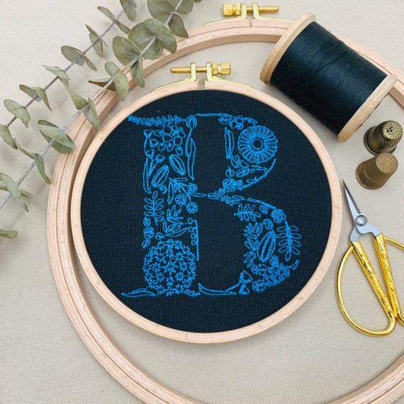 1010 letter b embroidery file floral character design floral  etsy