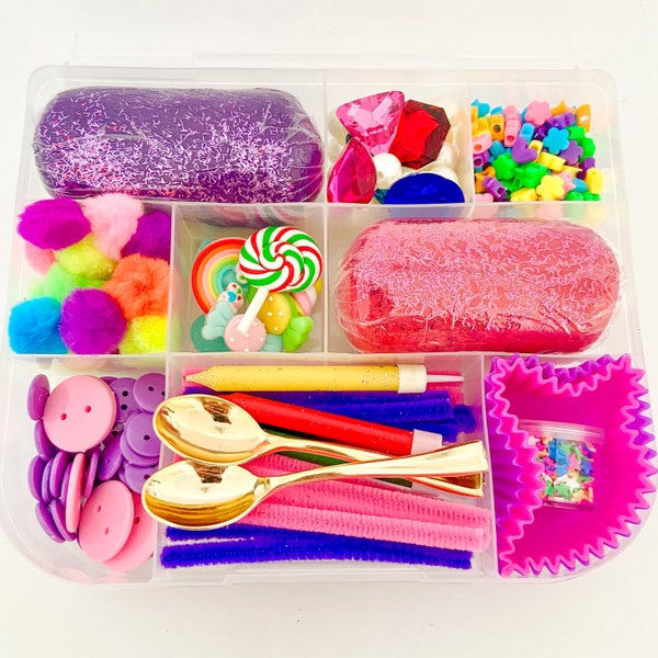 Cupcake Playdough kit | Busy box| Play doh kit|Birthday Party favor| Sensory Box | Sensory kit girls| Kids gift