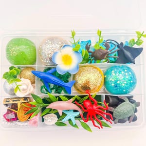 Ocean Playdough kit | Playdough kit| Busy box| Play doh kit|Birthday Party favor|Play dough sensory kit|kids gift| birthday gift for girls