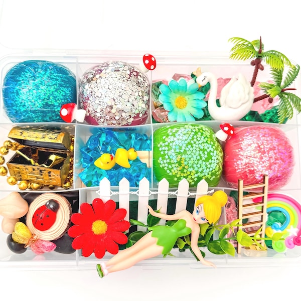 Fairy Garden Playdough Kit: Playdoh kit for girls with Miniature Figures, kids Christmas gift