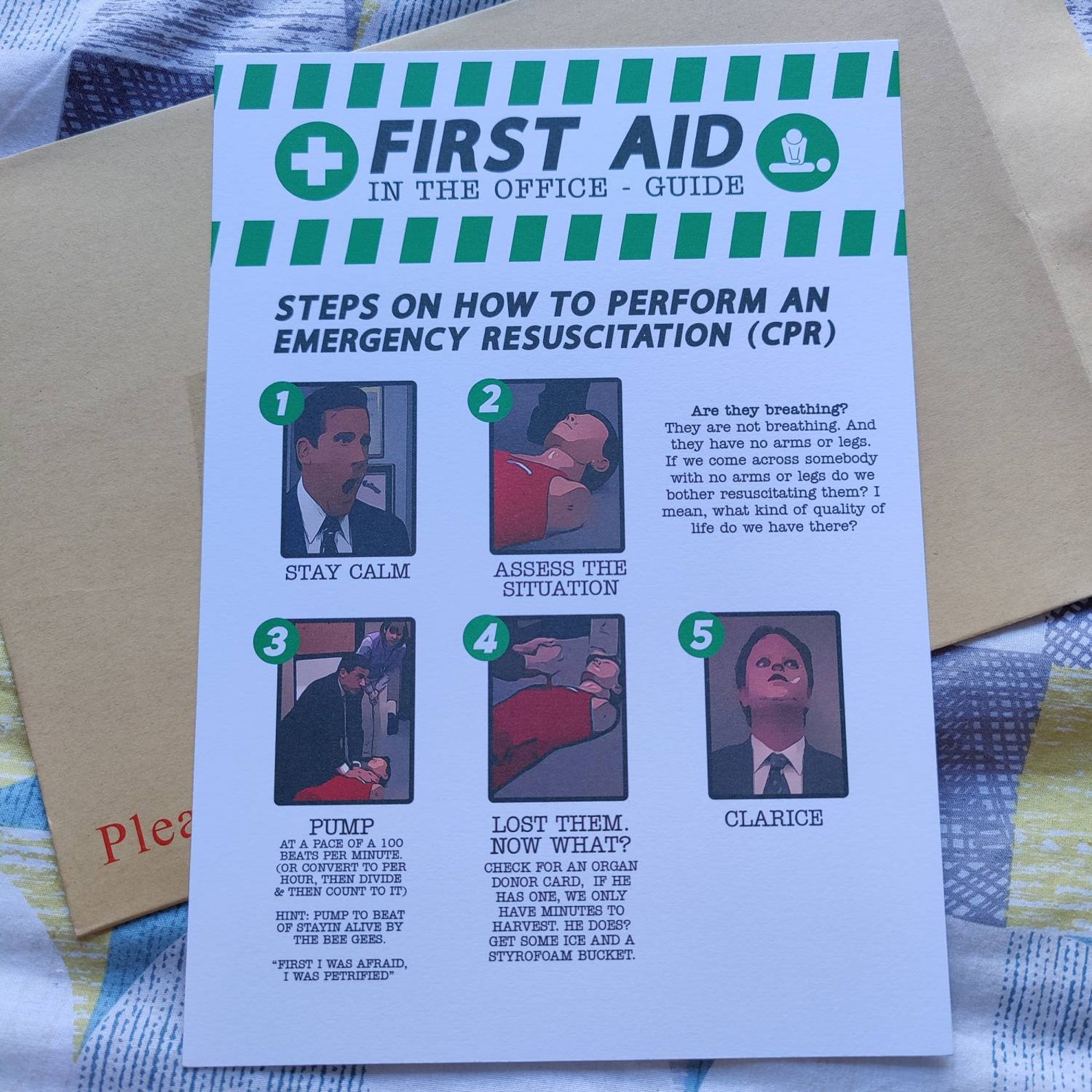 The Office US // First Aid Performing CPR Poster Etsy UK