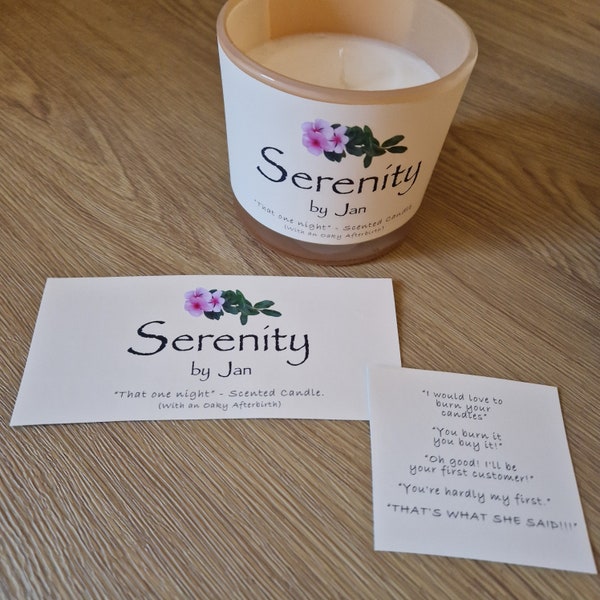 Serenity By Jan // The Office (US) Candle Vinyl Label only