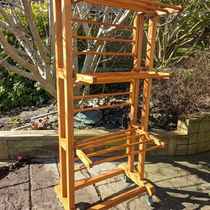 Laundry Airer DIY Woodworking Plans. Instant PDF Download. 700wx500dx1550h closed racks. Full instructions, metric 2D & 3D drawings inc