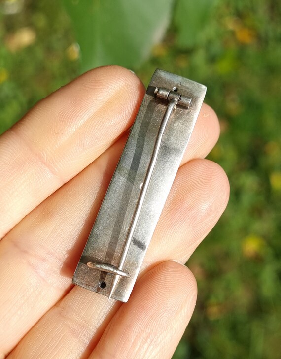 Antique Victorian Austro-Hungarian silver pin bro… - image 6