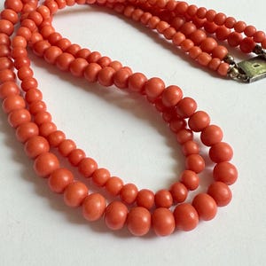 Antique Salmon Coral 51 gramm undyed natural Coral Necklace Vintage Beads Corals salmon choker gift for her Coral 19th century Beads Corals