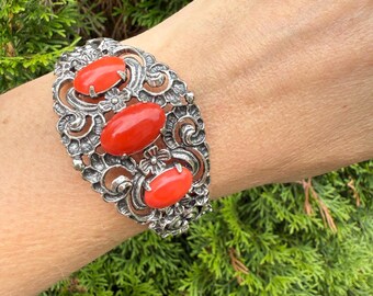 大昔の珊瑚ブレスレット ビンテージ アンティーク