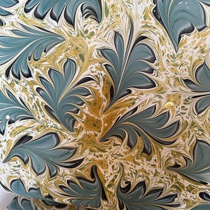 Hand Marbled Paper ‘Forest Floor’