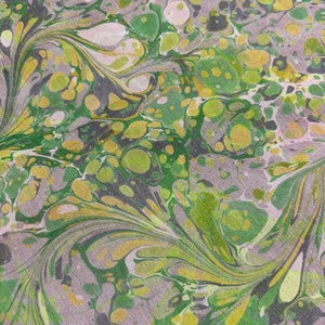 Large Hand Marbled Fabric