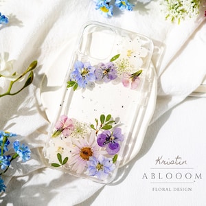 Echte gepresste Blume Handytasche für iPhone 16 15 14 13 12 11 Pro Max Fall, Samsung Galaxy A32 S23 S24 Ultra Fall, Google Pixel 7 8 Pro Fall