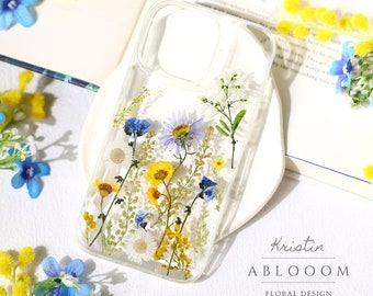 Real Pressed flower phone case, iPhone 14 13 12 11 pro Xr 8 7 case, Samsung A32 A52 A72 S21 22 23 Ultral case, Google Pixel 5 6 7 Pro case