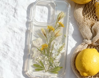 Pressed Flower Phone Case: Dried Wildflower Design