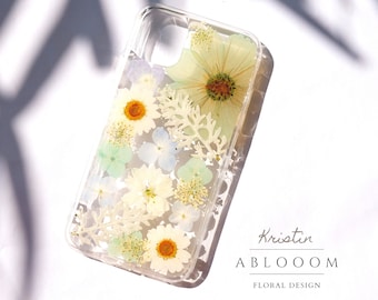 Pressed dried flower phone case for iPhone 7 8 x 11 12 13 14 pro max case, Samsung Galaxy S10 s21 S22 fe case, Google pixel 5 6 7 pro case