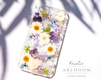 Real Pressed Flower Phone Case for iPhone 7 8 X 11 12 13 14 pro max, Samsung galaxy A72 S22 S23 ultra fe case, Google Pixel 5 6 7 pro case