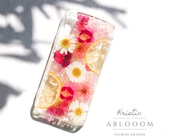 Gepresste Blume Handyhülle für iPhone x 11 12 13 14 15 16 17 pro max case, Samsung S23 S24 S25 S26 Ultra case, Google Pixel 6 7 8 9 pro case