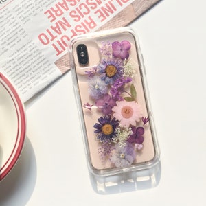 Funda de teléfono de flores reales prensadas para iPhone 15 14 13 12 11 pro max X SE 8 funda, Samsung galaxy A53 S22 S23 S24 fe, Google Pixel 6 7 8 Pro Case imagen 6