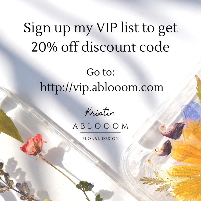 May include: Sign up for the VIP list to get 20% off discount code at http://vip.ablooom.com. Kristin ABLOOOM Floral Design.
