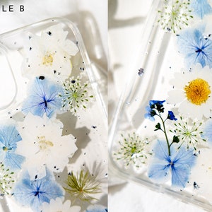 Flor prensada hecha a mano para iPhone 15 14 13 12 11 Pro Max X SE funda de teléfono, funda Samsung Galaxy S22 S23 S24 Ultra, funda Google Pixel 7 8 Pro imagen 6