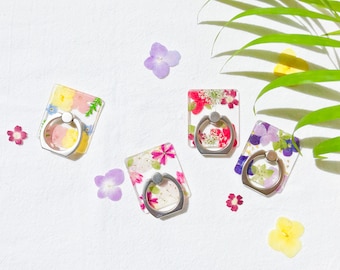 Handmade Pressed dried Phone Ring Holder