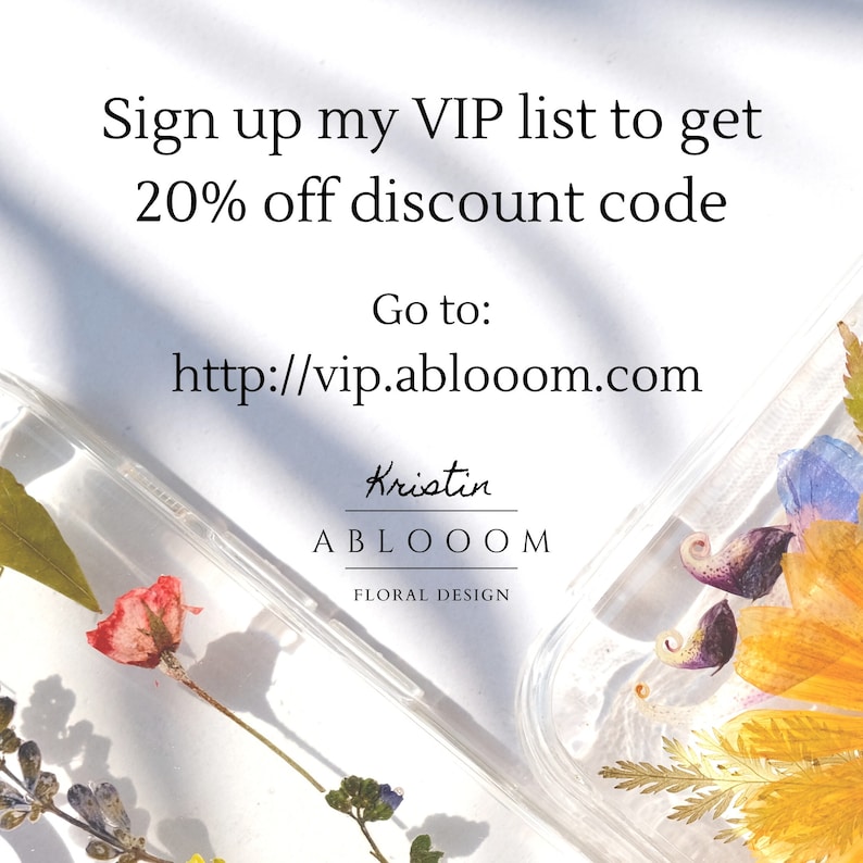 May include: Sign up for the VIP list to get 20% off discount code at http://vip.ablooom.com. Kristin ABLOOOM Floral Design.