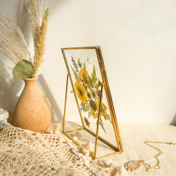 Brass Glass Floating Frame For Display Pressed Dried Flowers - Temu United  Arab Emirates
