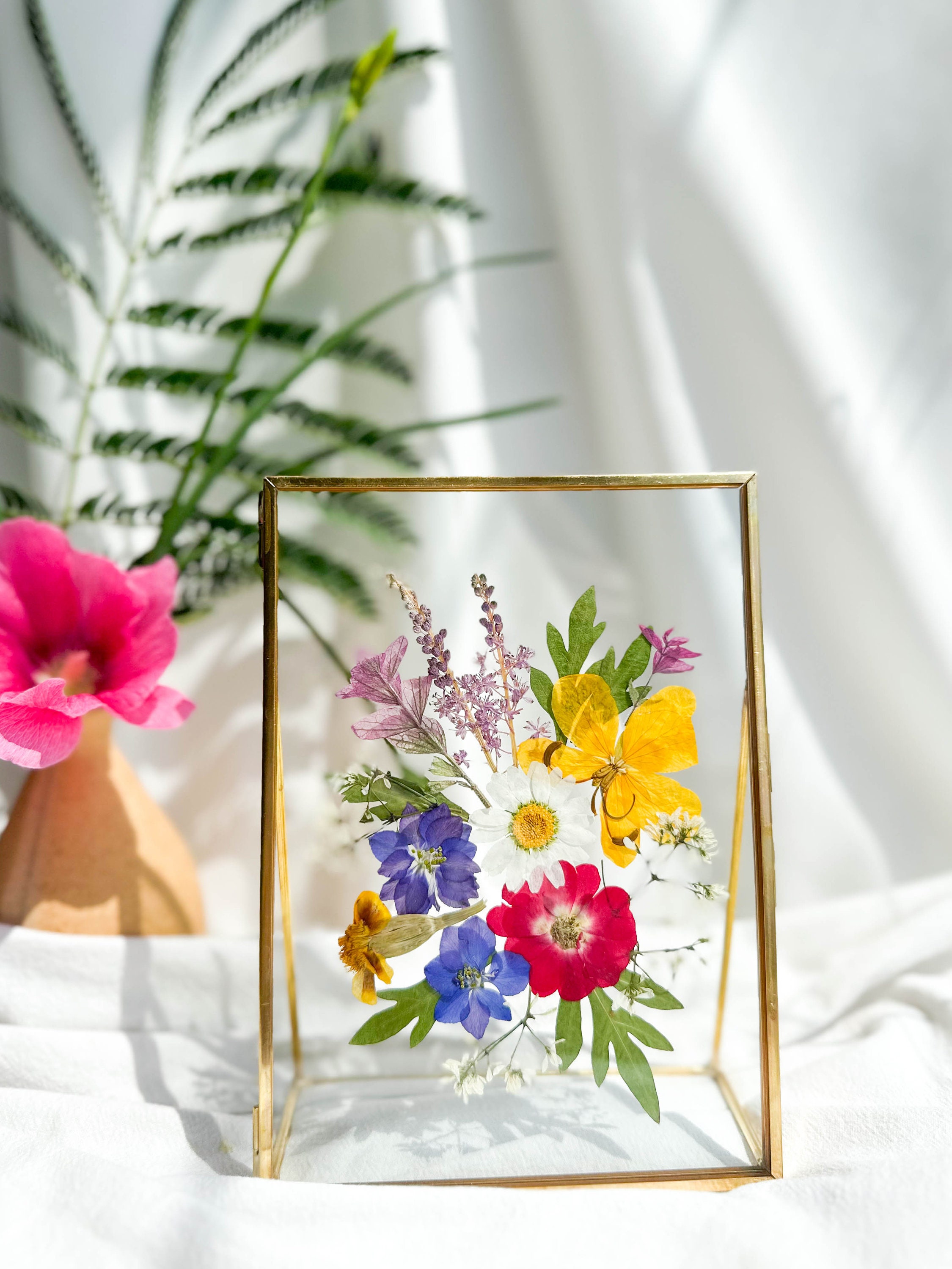 【新品・未使用】押し花　ドライフラワー　アート　額縁付き il_fullxfull.6194849691_myiw.jpg