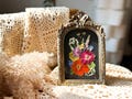 Vintage Pressed flower frame, pressed flower art, botanical home d\u00e9cor, Dried Flower Picture Frame, Flower lovers gift for her, Gift for mom