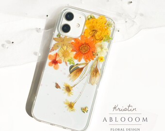 Pressed Flower Phone Case for iPhone se 8 X 11 12 13 14 15 pro max case, Samsung Galaxy A52 S21 S22 fe case, Google Pixel 5 6 7 8 pro case