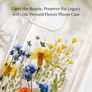 Coque de portable fleurs pressées pour iPhone 15 14 13 12 11 pro max X XR 8 SE, Samsung Galaxy S22 S23 S24 Ultra, Google Pixel 6 7 8 pro image 9