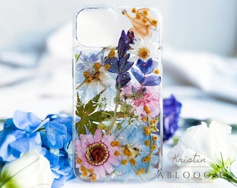 Pressed flower phone case for iPhone se X 11 12 13 mini 14 15 pro max case, Samsung A32 A72 S20 S21 S23 fe, Google Pixel 5 6 7 8 Pro case