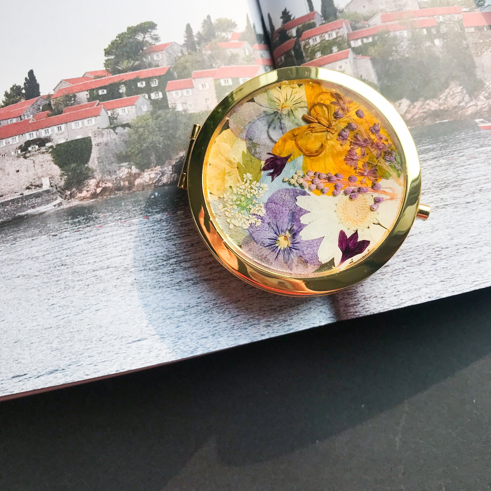 Pressed Flowers Pill Case Birth Control Pill Box Cute Pill Etsy