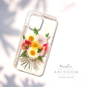 Real Pressed Flower Phone Case for iPhone 7 8 plus X XR max 11 12 13 14 Pro max Samsung Galaxy A52 S22 S23 case, Google Pixel 5 6 pro case