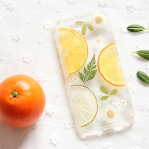 Pressed flower lemon for iPhone X 11 12 13 14 15 16 pro max case , Samsung Galaxy s21 S22 S23 S24 Ultra case, Google pixel 5 6 7 8 pro case