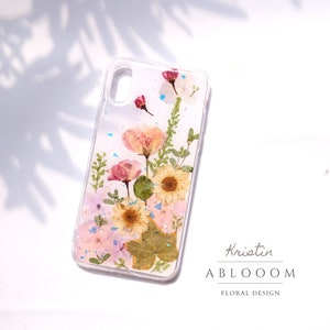 Pressed dried flower phone case for iPhone 8 x 11 12 13 14 15 pro max case, Samsung Galaxy s21 S22 S23 fe case, Google pixel 6 7 8 pro case