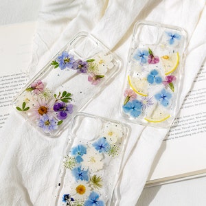 Handmade Pressed Flower for iPhone 15 14 13 12 11 Pro Max X SE phone case, Samsung Galaxy S22 S23 S24 Ultra case, Google Pixel 7 8 Pro case image 9