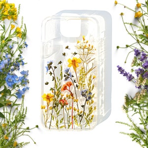 Pressed Flower Phone Case for iPhone 8 se X XR 11 12 13 14 15 pro max case, Samsung Galaxy S20 S21 S22 fe case, Google Pixel 5 6 7 pro case
