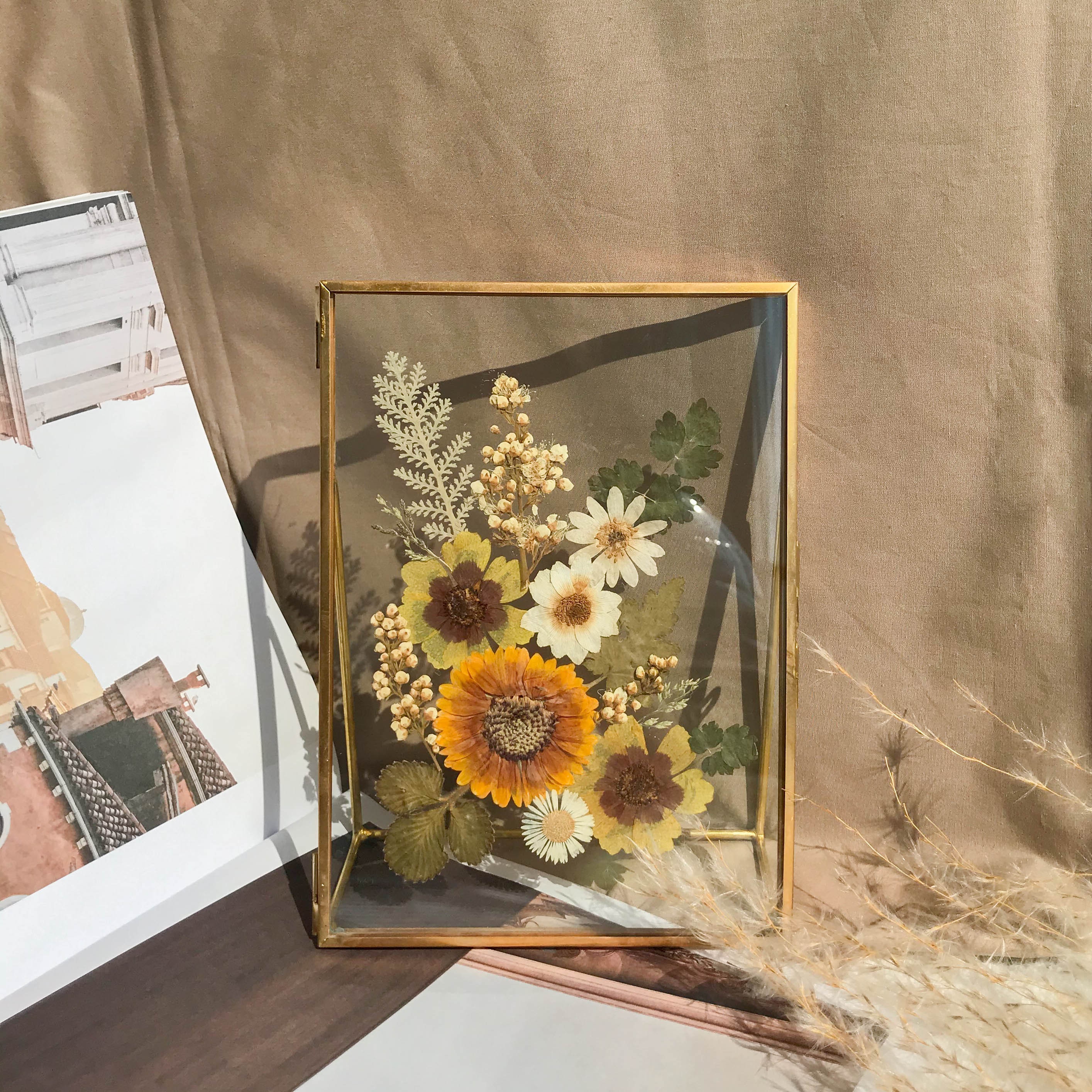 Heart Hands Pressed Flower Frame Home Decor Birthday Gift Ideas Room Art  Garden 