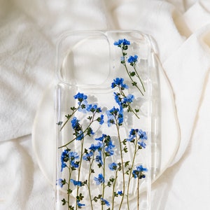 Real Pressed Flower Phone Case for iPhone 15 14 13 12 11 Pro Max X XR 8 SE case, Samsung Galaxy S23 S24 Ultra case, Google Pixel 8 Pro case Style B
