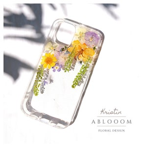 Pressed Flower Phone Case for iPhone 8 se X 11 12 13 14 15 pro max case, Samsung Galaxy S22 S23 Ultra fe case, Google Pixel 5 6 7 pro case