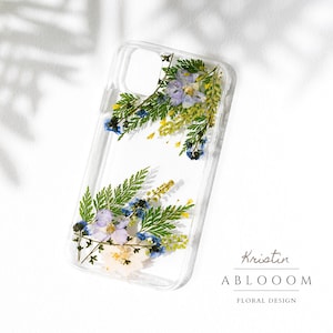 Pressed Flower phone case for iPhone 15 14 13 12 11 Pro max X XR 8 case, Samsung Galaxy S21 S22 S23 Ultra case, Google Pixel 6 7 8 pro case