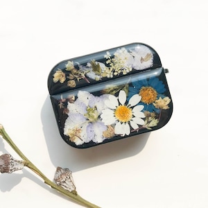 Handmade Real Pressed flowers Airpods 2 3 4 pro 2 case, Christmas Gift, Gift for her