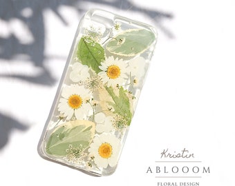 Pressed Flower Phone Case for iPhone 8 X 11 12 13 14 15 pro max case, Samsung Galaxy S22 S23 fe A52 A72 case, Google Pixel 5 6 7 8 pro case