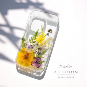 Pressed Flower Phone Case for iPhone 8 X 11 12 13 14 15 pro max case, Samsung Galaxy A52 S21 S22 s23 FE case, Google Pixel 6 7 8 9 pro case