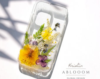 Pressed Flower Phone Case for iPhone 8 X 11 12 13 14 15 pro max case, Samsung Galaxy A52 S21 S22 s23 FE case, Google Pixel 6 7 8 9 pro case