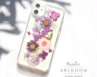 Pressed Real flower phone case for iPhone 15 14 13 12 11 pro max X SE 8 case, Samsung galaxy A53 S22 S23 S24 fe, Google Pixel 6 7 8 Pro Case