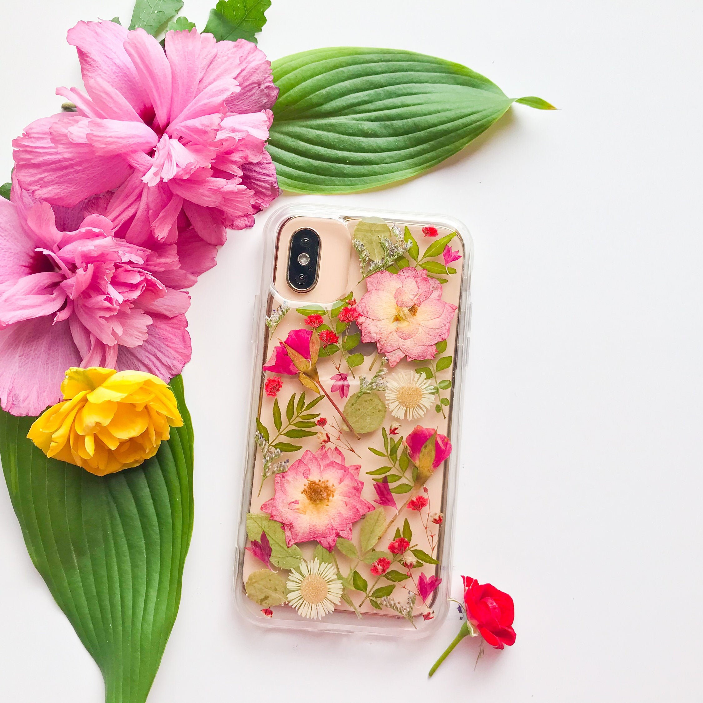 Handmade Floral Phone Case/ Pressed Flower Phone Case/iPhone Etsy
