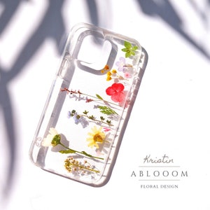 Pressed Flower Phone Case for iphone 7 8 x xr 11 12 13 14 15 pro max case, Samsung Galaxy S21 S22 S23 fe case, Google pixel 5 6 7 8 pro case